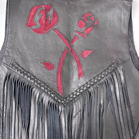 PRO-RIDER LADIES BLACK LEATHER MOTO/BIKER/WESTERN STYLE - Picture 3 of 8